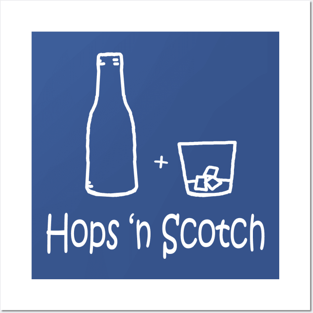 Hops 'n Scotch White Pocket Wall Art by PelicanAndWolf